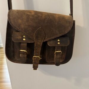 Brown Leather Messenger Bag